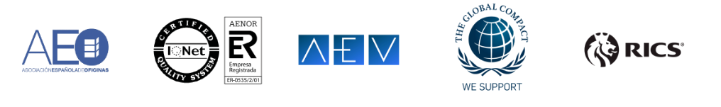Certificaciones: AEO, IQNet, AENOR, AEV, Global Compact, RICS